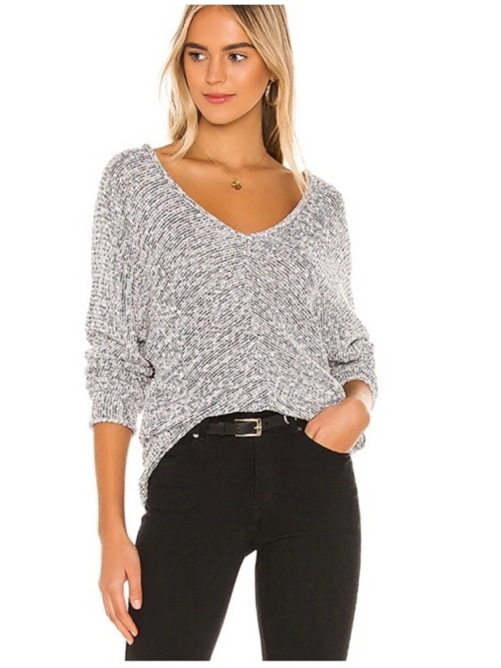 Free people V-Neck Marled Knit Women's Sweater -